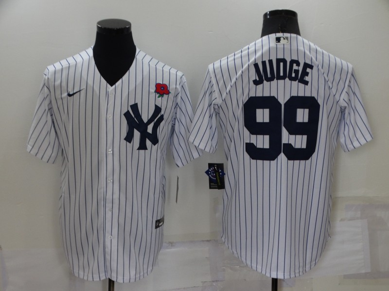 Men's New York Yankees Aaron Judge #99 White Jersey